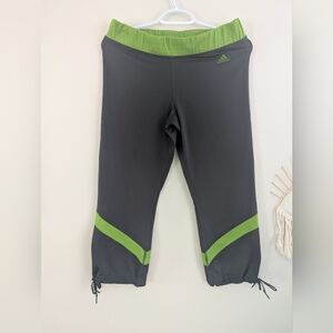 Vintage Adidas 34 Climacool Drawstring Bottoms with Lime Highlights